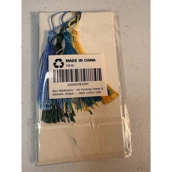 Oil Painting Bookmarks with Tassel Lot Of 5. Each Package includes 4 - Picture 11 of 16